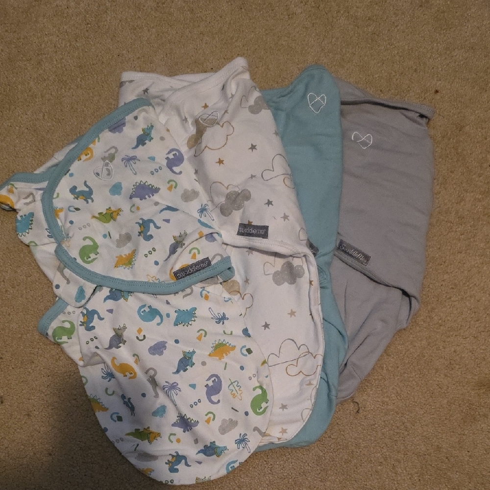 SwaddleMe Baby Swaddles - Blue, Gray, White